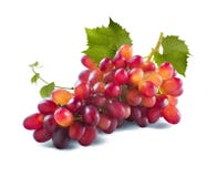 Raisins rouges long groupe et feuilles d'isolement sur le fond blanc Photo libre de droits Raisins rouges long groupe et feuilles d'isolement sur le fond blanc Photo libre de droits