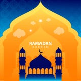 Ramadan kareem on green abstract background stock illustration Ramadan kareem on green abstract background stock illustration