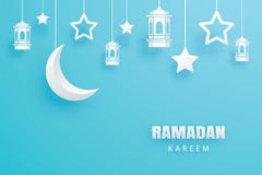Ramadan Kareem greeting card paper art background. Eid Mubarak m Royalty Free Stock Photography Ramadan Kareem greeting card paper art background. Eid Mubarak m Royalty Free Stock Photography
