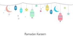 Ramadan Kareem με τους ζωηρόχρωμους λαμπτήρες, τις ημισελήνους και τα αστέρια Παραδοσιακό μαύρο φανάρι του υποβάθρου Ramadan ελεύθερη απεικόνιση δικαιώματος Ramadan Kareem με τους ζωηρόχρωμους λαμπτήρες, τις ημισελήνους και τα αστέρια Παραδοσιακό μαύρο φανάρι του υποβάθρου Ramadan ελεύθερη απεικόνιση δικαιώματος