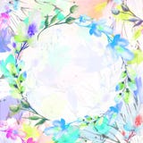 Ramalhete das flores, salgueiro da aquarela, papoila, camomila, flores da maçã, ilustração royalty free Ramalhete das flores, salgueiro da aquarela, papoila, camomila, flores da maçã, ilustração royalty free