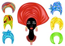 ramassage Silhouette d'une t?te d'une dame douce Un ch?le lumineux, un turban est attach? sur la t?te d'une fille afro-am?ricaine illustration stock ramassage Silhouette d'une t?te d'une dame douce Un ch?le lumineux, un turban est attach? sur la t?te d'une fille afro-am?ricaine illustration stock