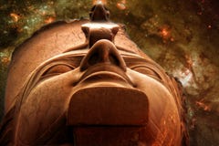 Ramses ΙΙ και γαλαξίας M83 (στοιχεία αυτής της εικόνας που εφοδιάζεται από το NA στοκ φωτογραφία με δικαίωμα ελεύθερης χρήσης Ramses ΙΙ και γαλαξίας M83 (στοιχεία αυτής της εικόνας που εφοδιάζεται από το NA στοκ φωτογραφία με δικαίωμα ελεύθερης χρήσης