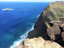 Rano Kau-rand stock fotografie Rano Kau-rand stock fotografie