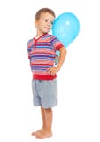 Rapaz pequeno de sorriso com balão imagens de stock Rapaz pequeno de sorriso com balão imagens de stock