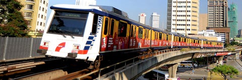 rapidKL lub zna jako LRT (Lekki Sztachetowy Transport) fotografia stock rapidKL lub zna jako LRT (Lekki Sztachetowy Transport) fotografia stock