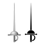 rapier Arma medieval Ilustração do vetor no fundo branco para seu projeto, jogo, cartão, Web site ilustração do vetor rapier Arma medieval Ilustração do vetor no fundo branco para seu projeto, jogo, cartão, Web site ilustração do vetor