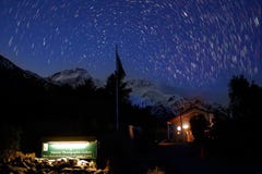 Rastro de la estrella en el parque nacional del cocinero del soporte imagen de archivo libre de regalías Rastro de la estrella en el parque nacional del cocinero del soporte imagen de archivo libre de regalías