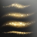 Rastro ligero de las partículas del reflejo que brilla para el día de fiesta de la Navidad o del Año Nuevo Efecto de oro de la ca libre illustration Rastro ligero de las partículas del reflejo que brilla para el día de fiesta de la Navidad o del Año Nuevo Efecto de oro de la ca libre illustration