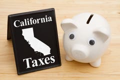 The rate of taxes in the state of California USA Stock Photo The rate of taxes in the state of California USA Stock Photo