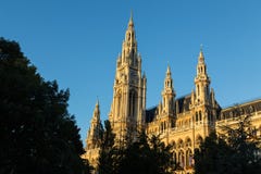 Rathaus in Wien morgens stockbilder Rathaus in Wien morgens stockbilder