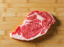 Raw Aged Beef Ribeye Steak Royalty Free Stock Images