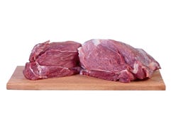 Raw Meat On Cutting Board. Royalty Free Stock Image