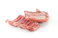 Raw pork spare ribs