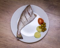 Raw uncooked fish on plate royalty free stock image Raw uncooked fish on plate royalty free stock image