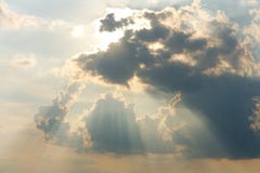 Rays In The Clouds Royalty Free Stock Photos