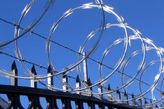 Razor Wire And Barbed Wire Royalty Free Stock Photos