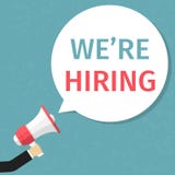 We're Hiring vector illustration We're Hiring vector illustration