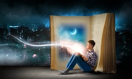 Reading And Imagination Royalty Free Stock Photo