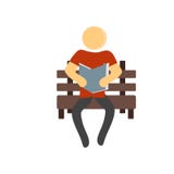 Reading icon vector sign and symbol isolated on white background, Reading logo concept stock illustration Reading icon vector sign and symbol isolated on white background, Reading logo concept stock illustration