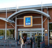 Aldi Supermarket Entrance stock images Aldi Supermarket Entrance stock images