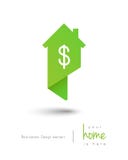 Real estate house logo with dollar symbol Royalty Free Stock Photography Real estate house logo with dollar symbol Royalty Free Stock Photography