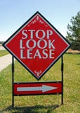 Real Estate Lease Sign Stock Images