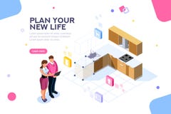 Home Planner Web Page Template stock illustration Home Planner Web Page Template stock illustration