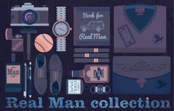 Real man collection royalty free illustration Real man collection royalty free illustration