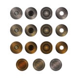 Realistic Accessories Metal Jeans Button or Rivets Set. Vector Stock Photo Realistic Accessories Metal Jeans Button or Rivets Set. Vector Stock Photo