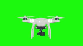 Forskudssalg Glat Skuldre på skuldrene Realistic Animation Quadcopter Drone with a Camera on Green Screen.  Delivery Drone Flying with the Background in Green Stock Video - Video of  green, aerial: 194434575