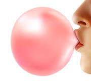 Realistic Bubble From Chewing Gum Stock Photo Realistic Bubble From Chewing Gum Stock Photo