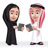 Realistic 3D Arab Kids Characters Boy and Girl royalty free illustration Realistic 3D Arab Kids Characters Boy and Girl royalty free illustration