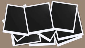 Realistic empty photo black blank frames batch mockup glued with tape. Make it with gradient mesh tool illustration. Vector stock illustration Realistic empty photo black blank frames batch mockup glued with tape. Make it with gradient mesh tool illustration. Vector stock illustration