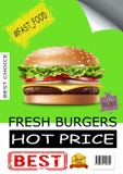 Realistic Fast Food Advertising Poster royalty free illustration Realistic Fast Food Advertising Poster royalty free illustration
