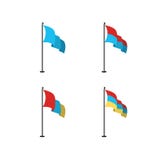 Realistic flags design vector royalty free illustration Realistic flags design vector royalty free illustration
