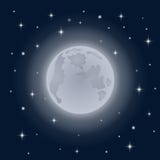 Realistic full moon vector stock illustration Realistic full moon vector stock illustration