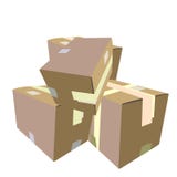 Realistic Illustration Of Box Royalty Free Stock Photography