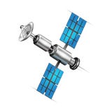 Realistic space satellite icon. Vector sign. royalty free illustration Realistic space satellite icon. Vector sign. royalty free illustration
