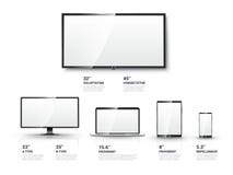 Realistic TV Screen, Lcd Monitor, Laptop, Tablet Royalty Free Stock Image Realistic TV Screen, Lcd Monitor, Laptop, Tablet Royalty Free Stock Image