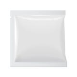 Realistic White Blank template Packaging Foil wet wipes Pouch Medicine. Royalty Free Illustration Realistic White Blank template Packaging Foil wet wipes Pouch Medicine. Royalty Free Illustration