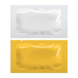 Realistic White and Gold color Blank template Packaging Foil wet wipes Pouch Medicine or for cosmetics. vector illustration stock illustration Realistic White and Gold color Blank template Packaging Foil wet wipes Pouch Medicine or for cosmetics. vector illustration stock illustration