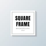 Realistic white square frame mockup on gray background royalty free illustration Realistic white square frame mockup on gray background royalty free illustration