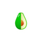 Realistische vectoravocado'sillustratie stock illustratie Realistische vectoravocado'sillustratie stock illustratie