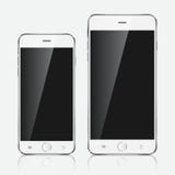 Realistischer weißer Handy lizenzfreie stockfotos Realistischer weißer Handy lizenzfreie stockfotos