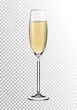 Realistiskt glansigt genomskinligt Glass mycket av Champagne Kulör bärnsten för ljust genomdränkt mousserande sugrör vektor Arkivbild Realistiskt glansigt genomskinligt Glass mycket av Champagne Kulör bärnsten för ljust genomdränkt mousserande sugrör vektor Arkivbild