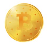 Realistycznej 3d bitcoin złotej monety wektorowa ilustracja dla fintech royalty ilustracja Realistycznej 3d bitcoin złotej monety wektorowa ilustracja dla fintech royalty ilustracja