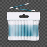 Realistyczny 3d Wyszczególniający bawełna pączków pakunek wektor royalty ilustracja Realistyczny 3d Wyszczególniający bawełna pączków pakunek wektor royalty ilustracja