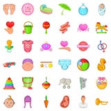 Rear children icons set, cartoon style. Rear children icons set. Cartoon set of 36 rear children vector icons for web isolated on white background royalty free illustration Rear children icons set, cartoon style. Rear children icons set. Cartoon set of 36 rear children vector icons for web isolated on white background royalty free illustration