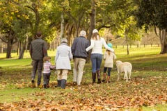 Rear view of an extended family royalty free stock image Rear view of an extended family royalty free stock image